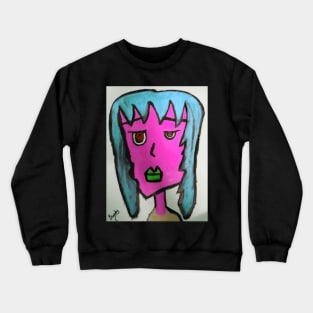 The blue hair lady Crewneck Sweatshirt